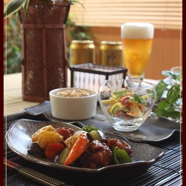 大戸屋さんの鶏と野菜の黒酢あんでお家居酒屋