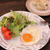 朝カフェ☆オニオンアスパラのホットビスケットモーニング【レシピ】
