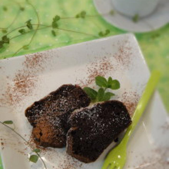 甘カフェ★米粉のチョコパウンドケーキ(レシピ）バレンタインデーに～