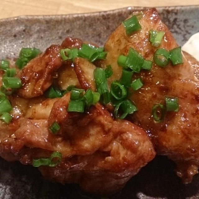 野郎飯流・シンプルな鶏もも肉の青唐醤油焼き