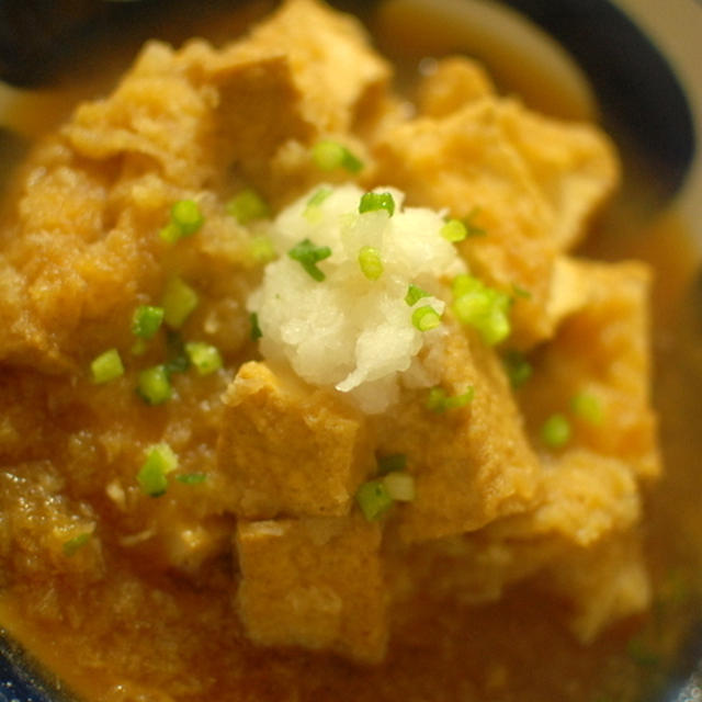 厚揚げの甘辛おろし煮～Stewed Fried Tofu　with Daikon Radish～