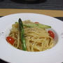 アスパラとミニトマトのバーニャカウダパスタ