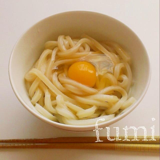 釜玉うどん♪