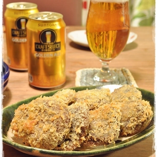 【肉厚椎茸のフライ、と春の長瀞】