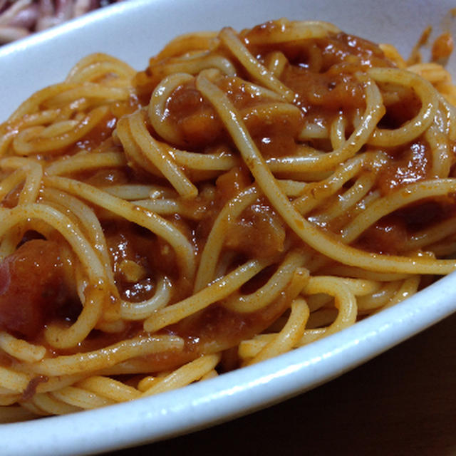 実家でパスタ！