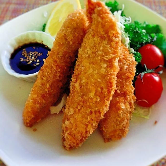 簡単・手間なし♪鶏ささみのカレー・マヨ☆フライ