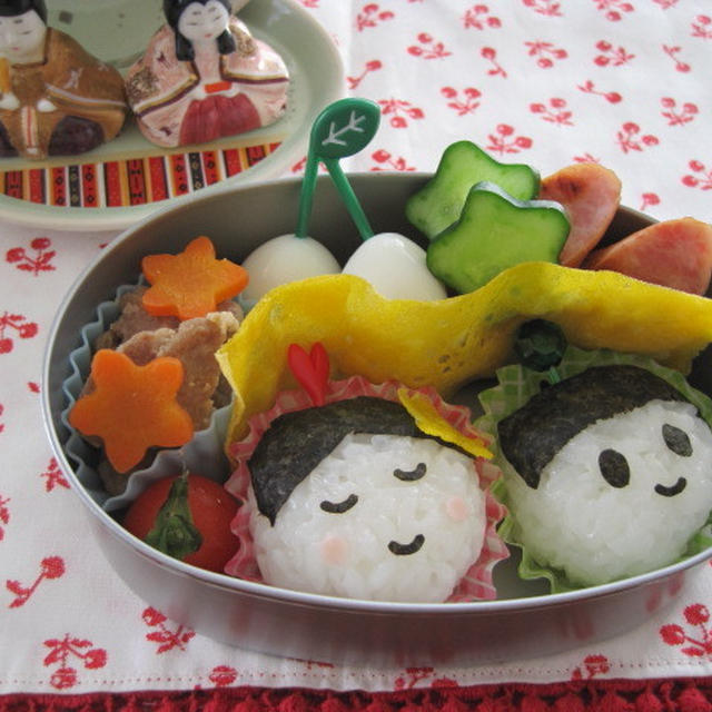 １日遅れの・・・おひなさま弁当