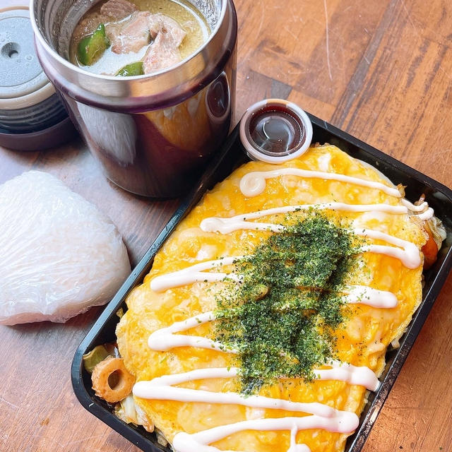 野菜炒め&グリーンカレー弁当です！！