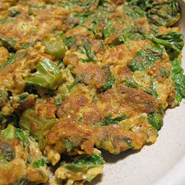 セロリ葉入り卵焼き