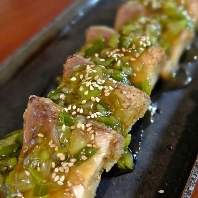 ブリの竜田焼き甘酢餡かけ