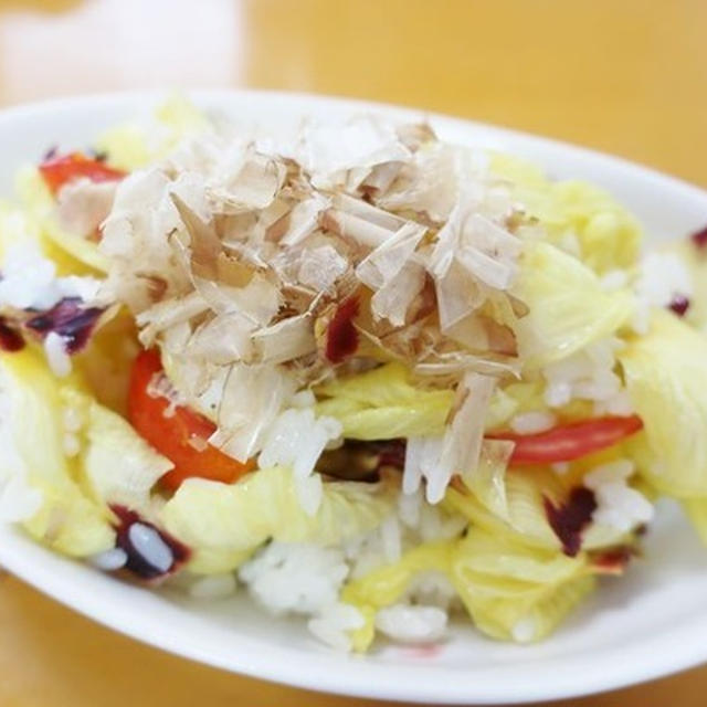 混ぜるだけの花オクラご飯～