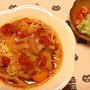 ミネストローネのスープパスタ