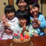 ママの誕生日　孫との写真