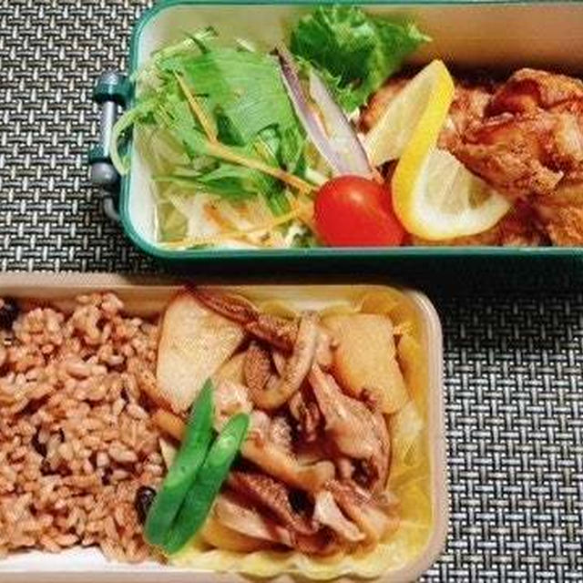 鶏の唐揚げ風弁当・イカ