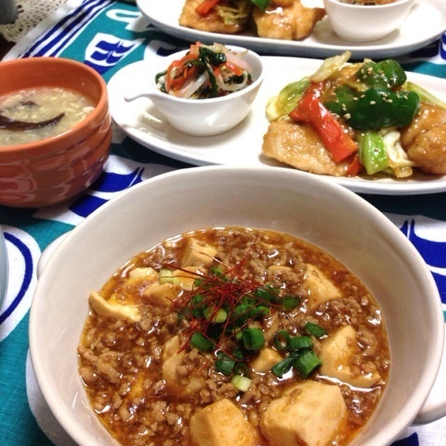 中華な晩ごはん♫胸肉のオイスター味噌炒めとさっぱり和え♡…笑った食卓