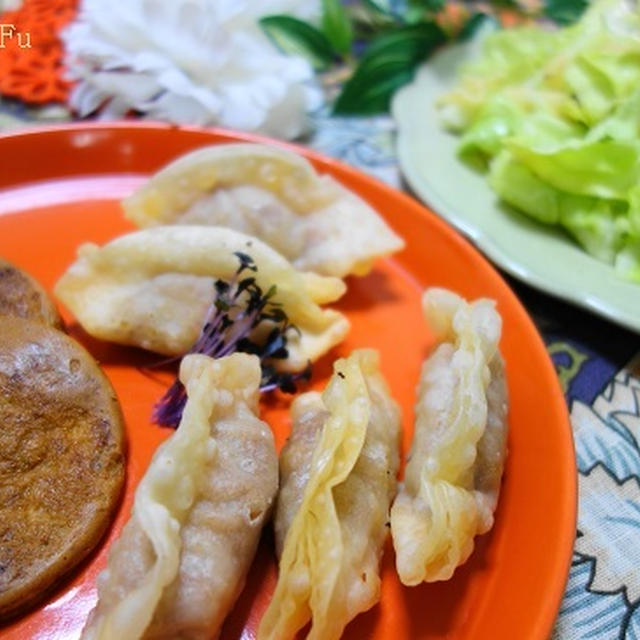 たけのこミートソース餃子＆キャベツのペンネチーズサラダ♪