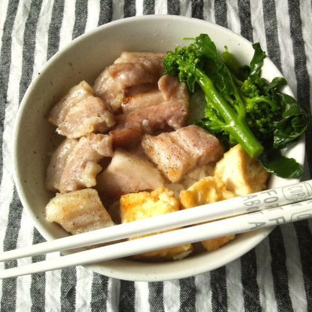 塩豚丼　くらしのアンテナにレシピが掲載