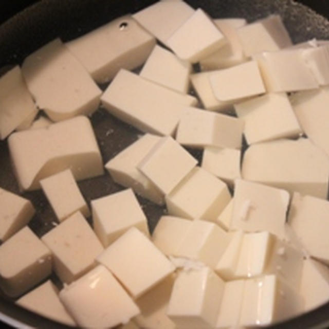麻婆豆腐の作り方。