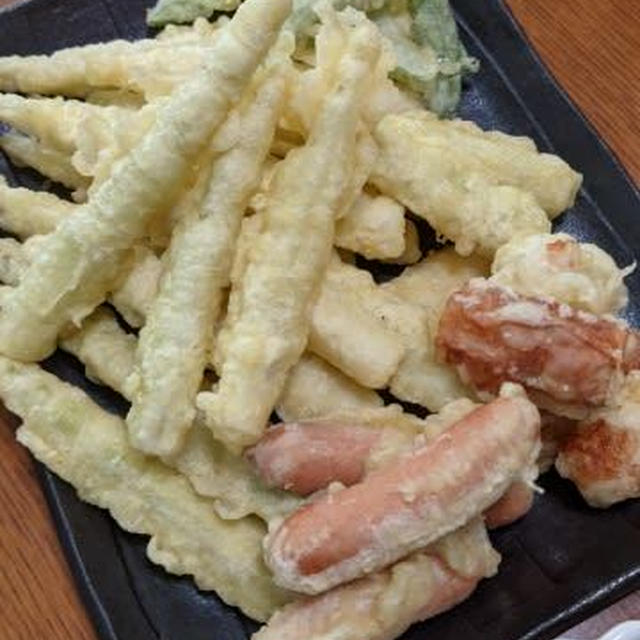 姫竹の子の天ぷらと姫竹の炊き込みご飯