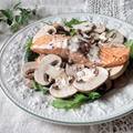 【毛穴・皮脂改善】『秋鮭とマッシュルームのクミンチーズソース』北海道産の生秋鮭を使った美肌レシピ