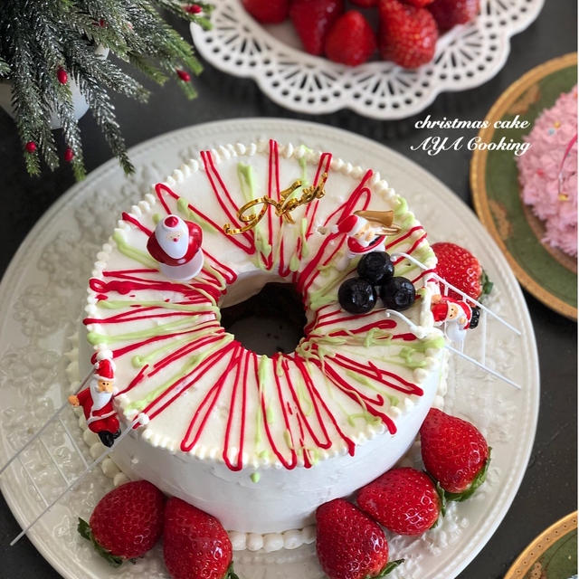 大人用クリスマスケーキ♡苺がない時の対処法wとイルミネーション点灯式