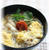 梅おかか　の　親子うどん。　と朝御飯。