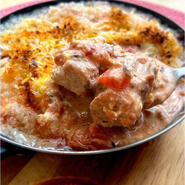 魚焼きグリルで☆さば缶のカレーマヨトマト煮