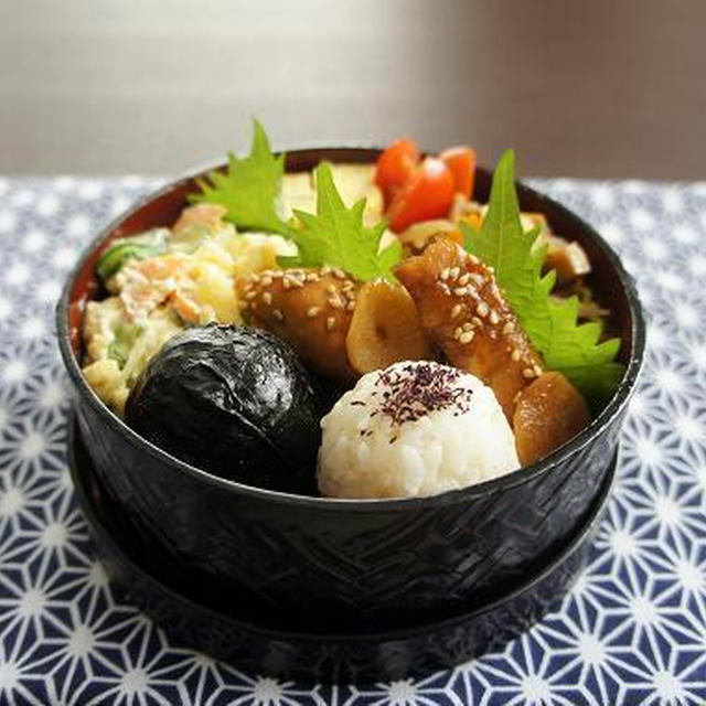お弁当×鶏ささみのにんにくバターしょうゆ焼き