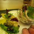 牡蠣のマリネ　前菜３品のプレート