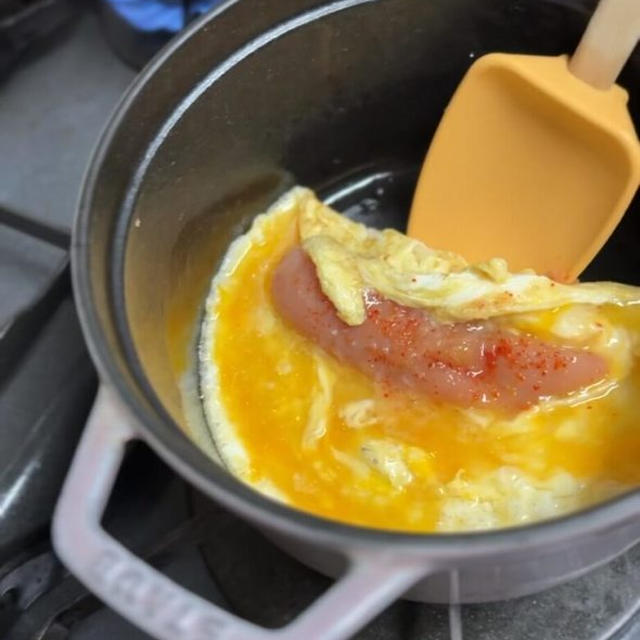 ストウブ16cmで明太卵焼きを作ろう！