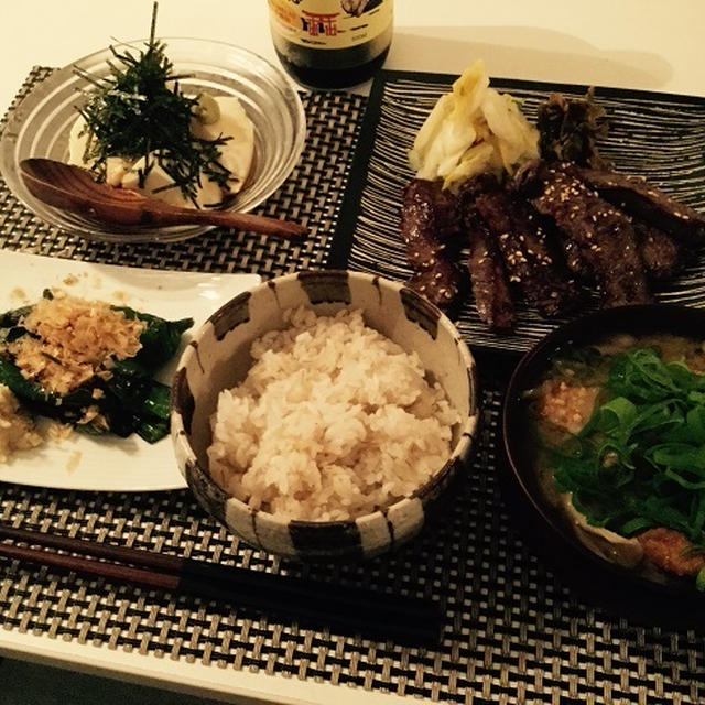 牛ハラミの塩焼きとか