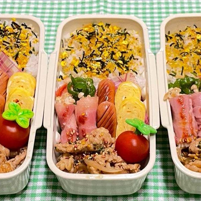 5月13日＊毎日のメニューになやむ…。困った時の生姜炒めで簡単べんとー！！