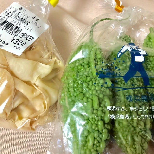 たまプラーザ駅前　JAハマっ子直売所　神奈川県産ゴーヤや白きくらげを買いました