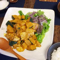 鶏もも肉とカボチャの味噌炒め
