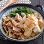 甘辛豚ニラ豆腐。【豚バラ肉をさっぱりと・鍋一つ・ごはんがすすむ】