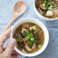 【レシピ】豆腐とひき肉の黒ごま味噌スープ