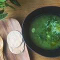 そら豆とミントの緑のスープ