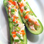 Persian Cucumber Boats with Imitation Crab Saladかにかまサラダのせペルシャのきゅうりボート