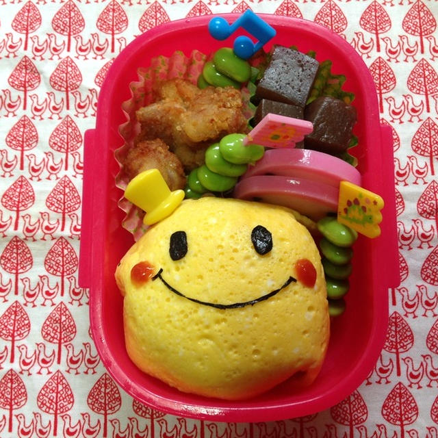 今日の【スマイルオムライス弁当♪】＆再びベーグル★今度はj胡桃入り＾＾