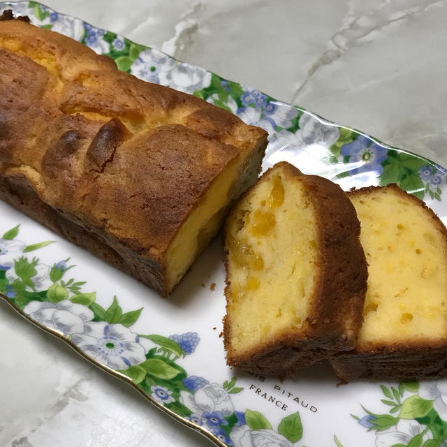 夏蜜柑のパウンドケーキと麻婆豆腐の夕飯