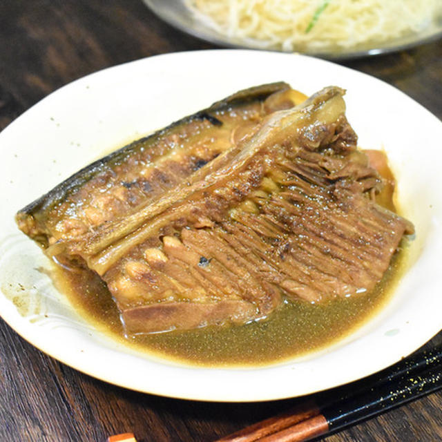 脂がすごい♪まぐろハーモニカの煮付け