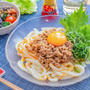 レンジでラク旨✨大葉香る肉味噌うどん