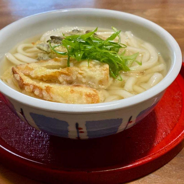 残り物の土筆の天ぷらうどん ♪