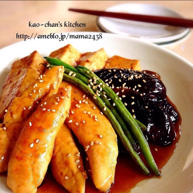 ささみ・豆腐・なすの染みうま蒲焼き[くらしのアンテナ]