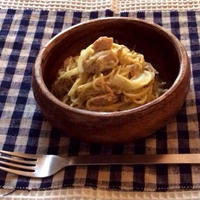 レンチン調理！水切りヨーグルトのバジルクリームパスタ