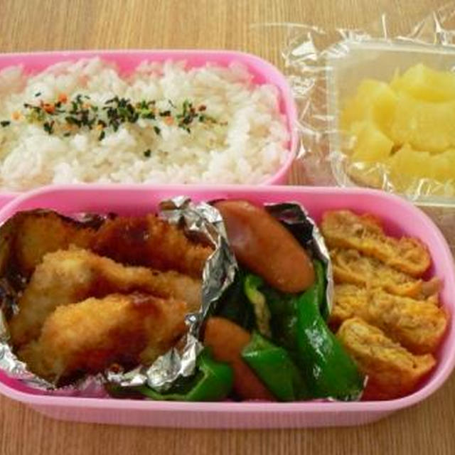 娘弁当、と、バーミキュラで作ったのは(*^^*)