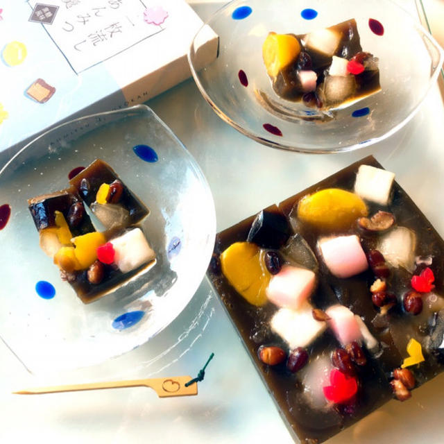 カラフルでかわいい！「1枚流しあんみつ水羊羹」ippin