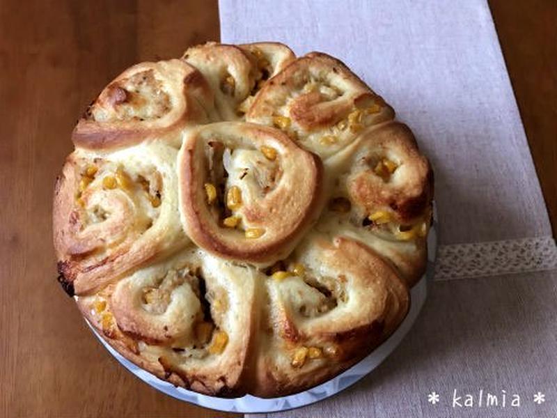 【炊飯器でパン作り】ツナマヨコーンのちぎりパン