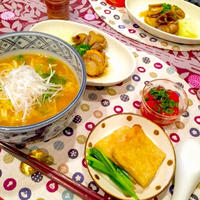 マルちゃん正麺と一緒に合わせて作る献立レシピ、帆立と舞茸バタポンソテー。