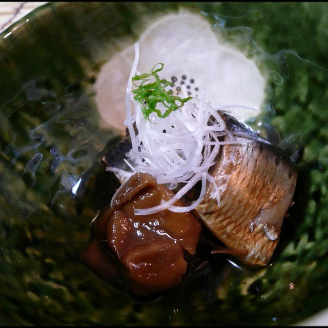 圧力鍋で骨まで食べれる　マイワシの梅干煮